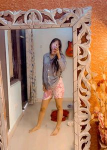 Beautiful Pink Floral Print Low Waist Shorts