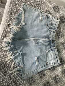 Light Blue Denim Shorts