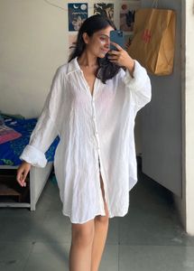 white oversized shirt cotton