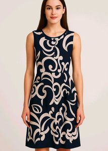 Abstract Sleeveless Dress