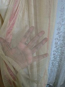 Beige Pink Ethnic Gown Set Leggings Dupatta