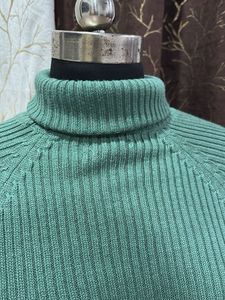 Sage Green Ribbed Turtleneck