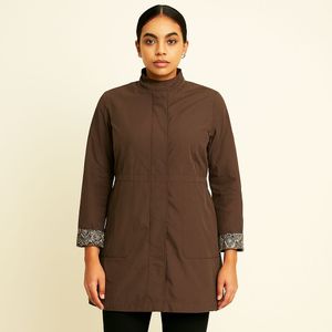 Brown wind cheater jacket
