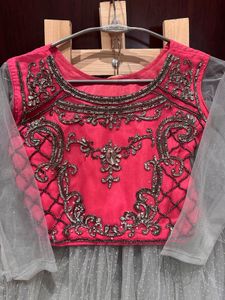 Pretty Grey Pink Lehngha Choli