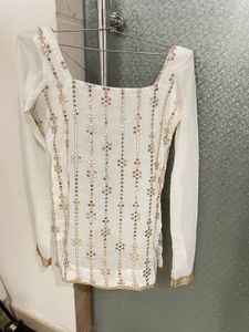 White Sharara Suit Set