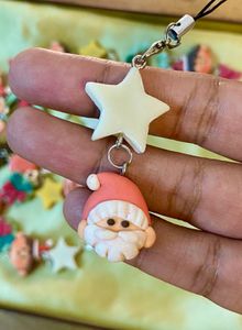 Santa With A White Star Charm