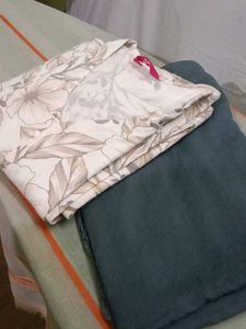 khadi Set With Contrast Plain Duppata