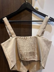 Cute Beige Crop Top