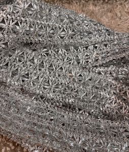 Silver Ghotta Lace For Dress 8 Meters