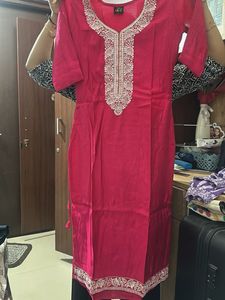 Maroon Embroidered Salwar Kameez Set