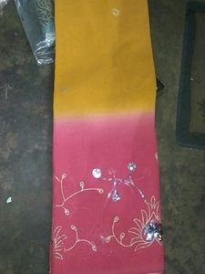 Pinkish Yellow Saree