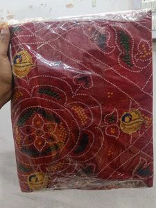Madwadi Zari Work Red Georgette Chunri Duppata