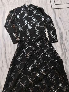 Elegant Black Floral gown dress