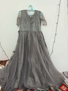 Elegant Grey Ethnic Gown
