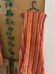 Boho Orange Sleeveless Dress