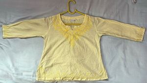Embroidered Crop Kurta