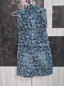 Floral Denim Dress