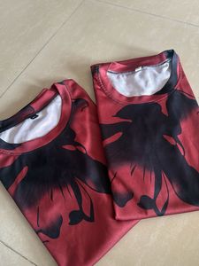 combo Off 2 T,sart Red Floral Print Tee