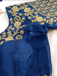 Embroidered Blue Blouse