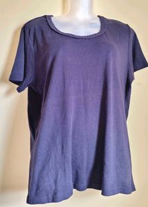 Size  L 🎁Buy 2 Get 1 Free🎁Navy Blue Casual Top