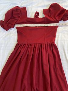 Maroon Midi Dress Bust 32-34