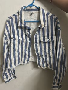 Striped Denim Jacket