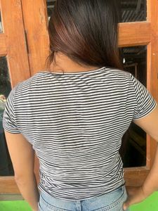Striped Round Neck Top