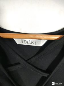 Black Crisscross Neck T-Shirt