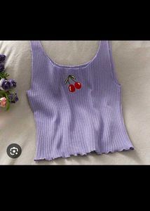 Cute Purple Cherry Tank Top