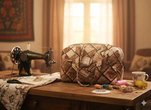 Artisan Crafted Quilted Handbag - Desi Andaz, Mode