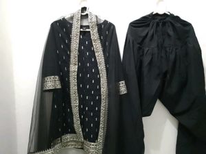 Elegant Black Patiyala Salwar Suit