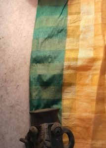 Beautiful Aristocrat Green And Yellow Combination Saree