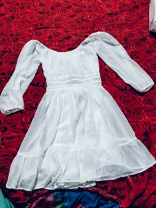 White Flowy Mini Dress