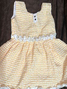 Cute Yellow Gingham Dress