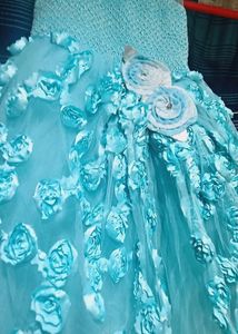 Floral Net Rose Gown