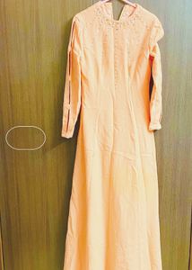 Beautiful Peach Long Gown For Sale