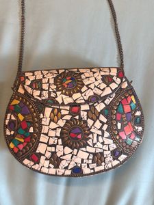 Vintage Mosaic Crossbody Bag