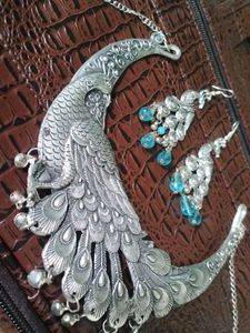 50% OFF Peacock Designer Oxidised Necklace