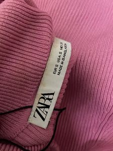 ZARA PINTRESTY 🌸Stylish Pink Turtleneck Mini Dres