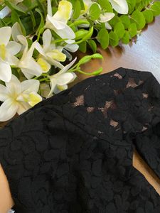 Elegant Black Lace Top