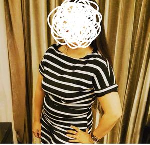 Black &amp; White Stright Dress