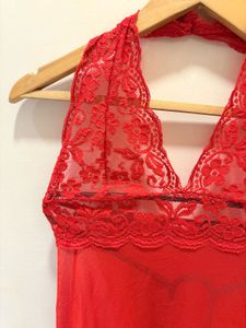 Beautiful Halter Lace Trim Top