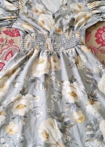 Blue Floral Blouse