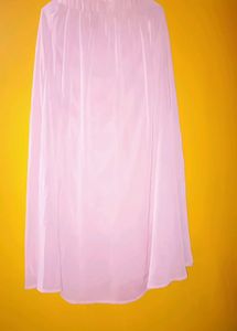 Pink Flowy Long Skirt With Size Of 28 To 34
