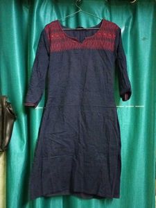 Ethnic Blue Embroidered Kurti