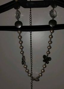 Pearl and Butterfly Necklace 1+Free