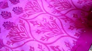 Pink &amp; Yellow Saree with Embellishments