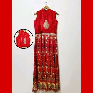 A Beautiful Floor Length Flowing Gown