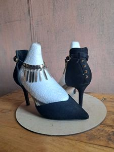 Black Heels with Ankle Detail