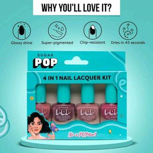 SUGAR POP4 In 1 Nail Lacquer Kit - 01 Nude Nectar